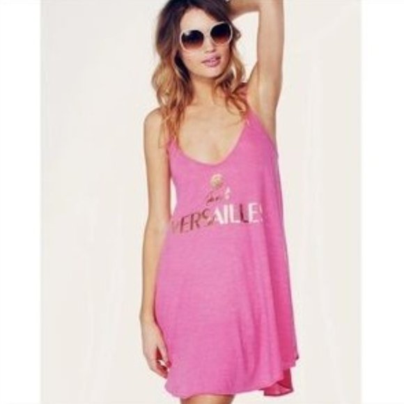 RARE Wildfox Take Me To Versailles Pink Slip Dress NWT Size Small - Picture 3 of 12